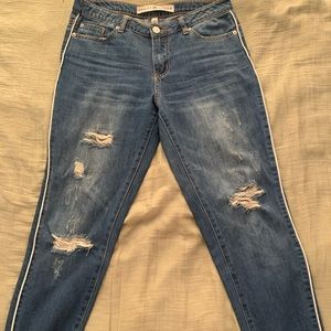 Ashley Mason straight distressed jeans